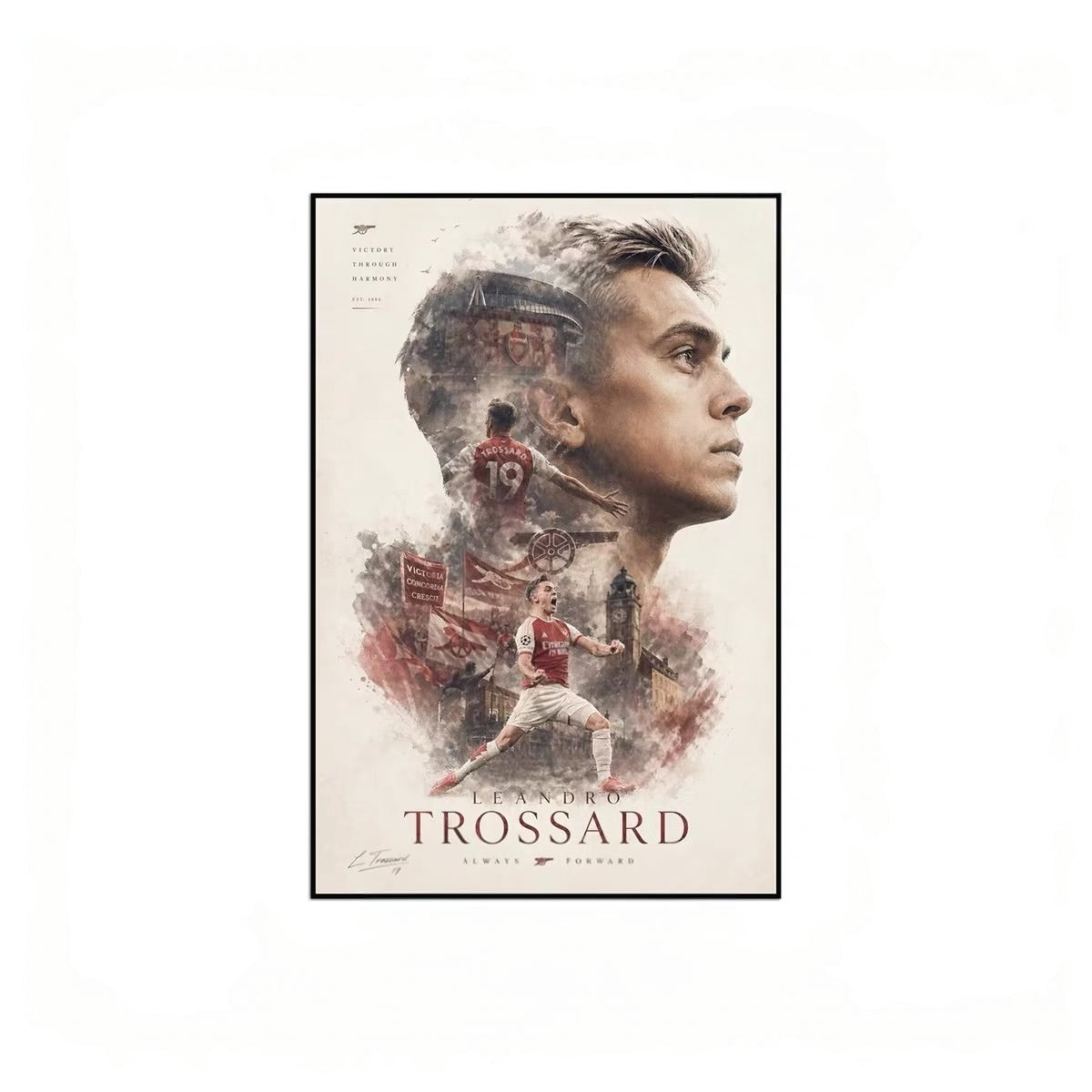 Arsenal Wenger Arteta Champions League Poster – Gunners Football Wall Art