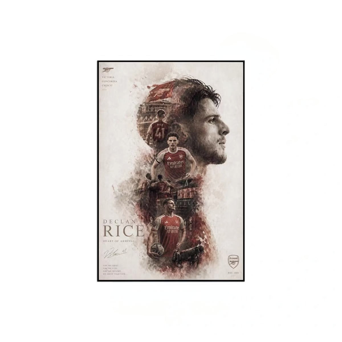Arsenal Wenger Arteta Champions League Poster – Gunners Football Wall Art