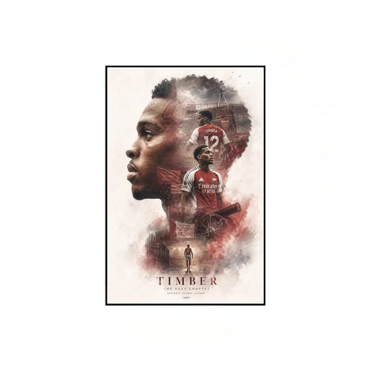 Arsenal Wenger Arteta Champions League Poster – Gunners Football Wall Art