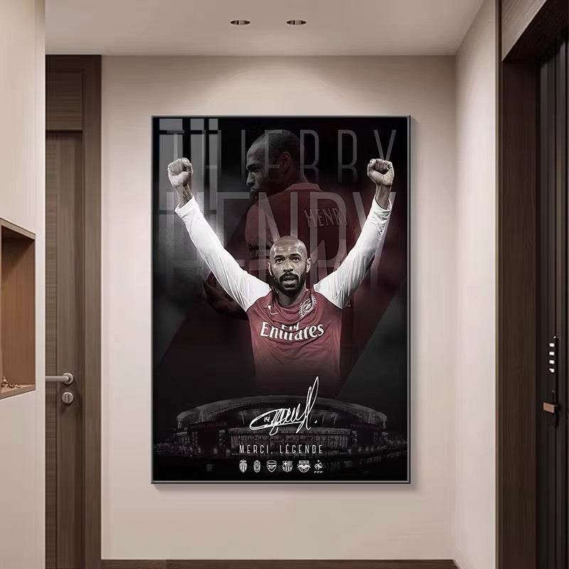 Thierry Henry Arsenal Legend Poster – Premier League Football Wall Art