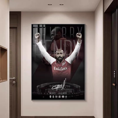 Thierry Henry Arsenal Legend Poster – Premier League Football Wall Art