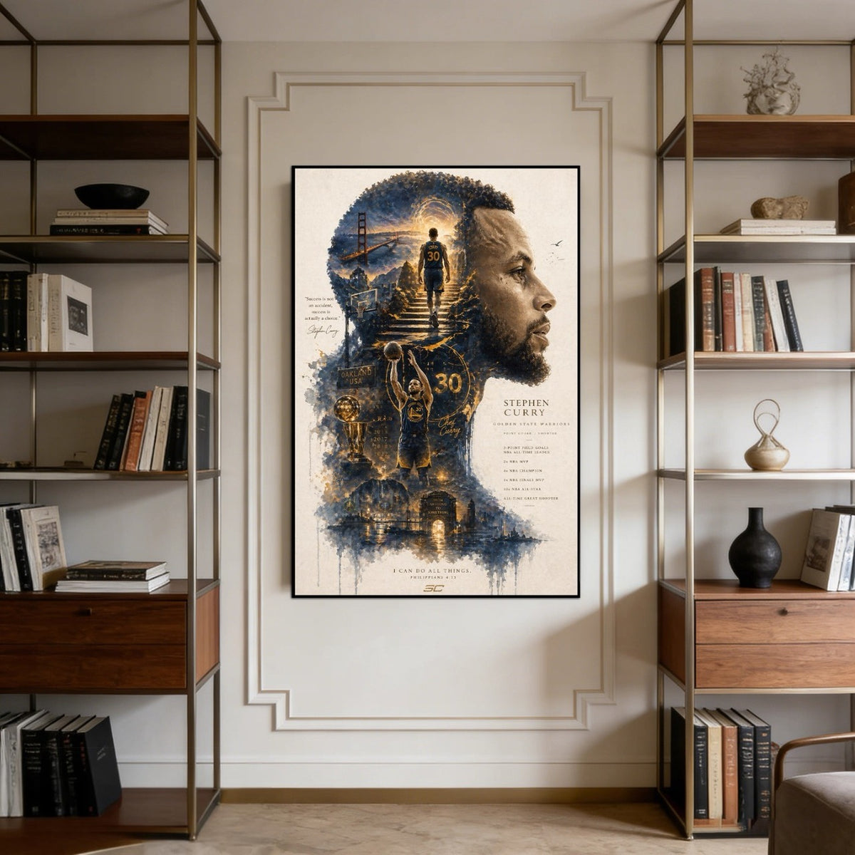Kobe Bryant LeBron James Stephen Curry Basketball Legends Poster – NBA Wall Art