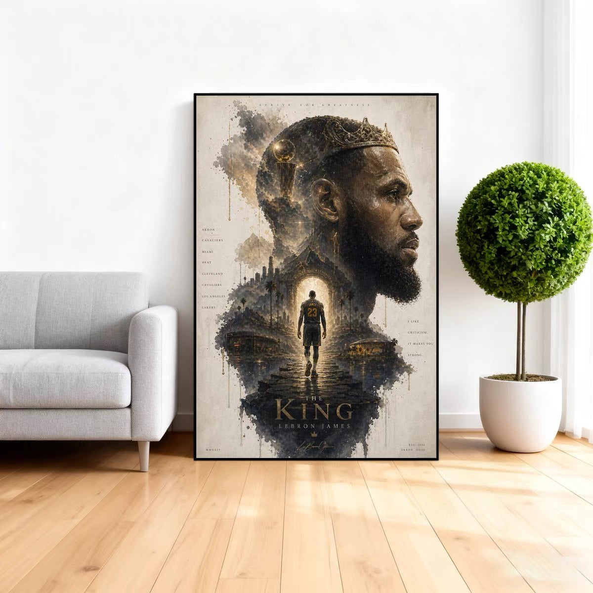 Kobe Bryant LeBron James Stephen Curry Basketball Legends Poster – NBA Wall Art