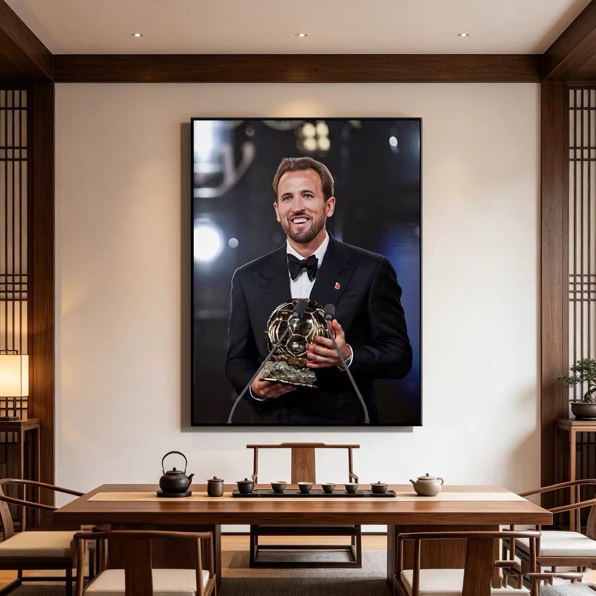 Harry Kane 2026 Ballon d'Or Winner Poster – Bayern Munich England Football Wall Art
