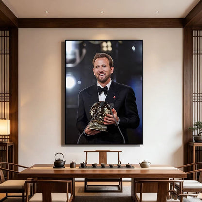 Harry Kane 2026 Ballon d'Or Winner Poster – Bayern Munich England Football Wall Art