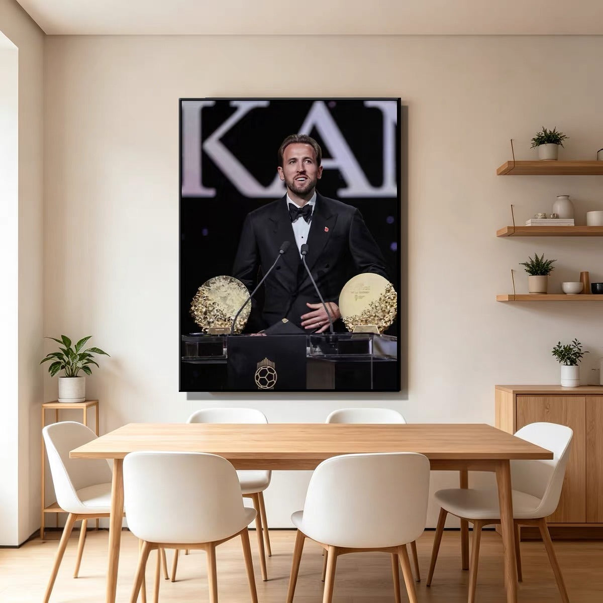 Harry Kane 2026 Ballon d'Or Winner Poster – Bayern Munich England Football Wall Art