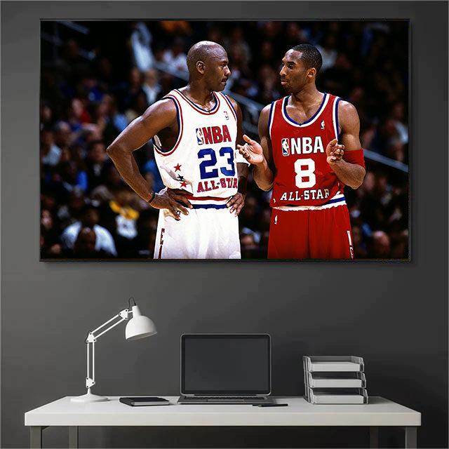 Michael Jordan🐐 Kobe🐍 - Horizontal 3:2 WallArt