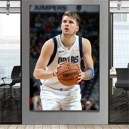 LUKA DONCIC WALL ART - Crystal Porcelain Painting - Aluminum Frame