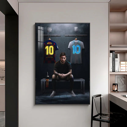 LIONEL MESSI Y CRISTIANO RONALD ARTE DE PARED