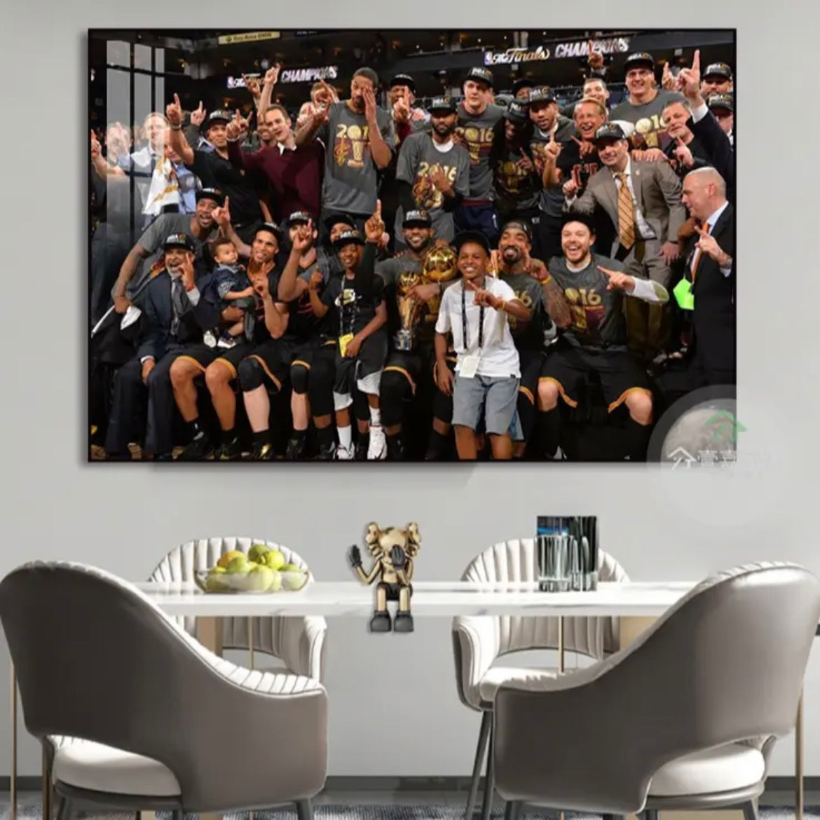 【NBA Champions Throughout History】WALL ART - Crystal Porcelain Painting - Aluminum Frame