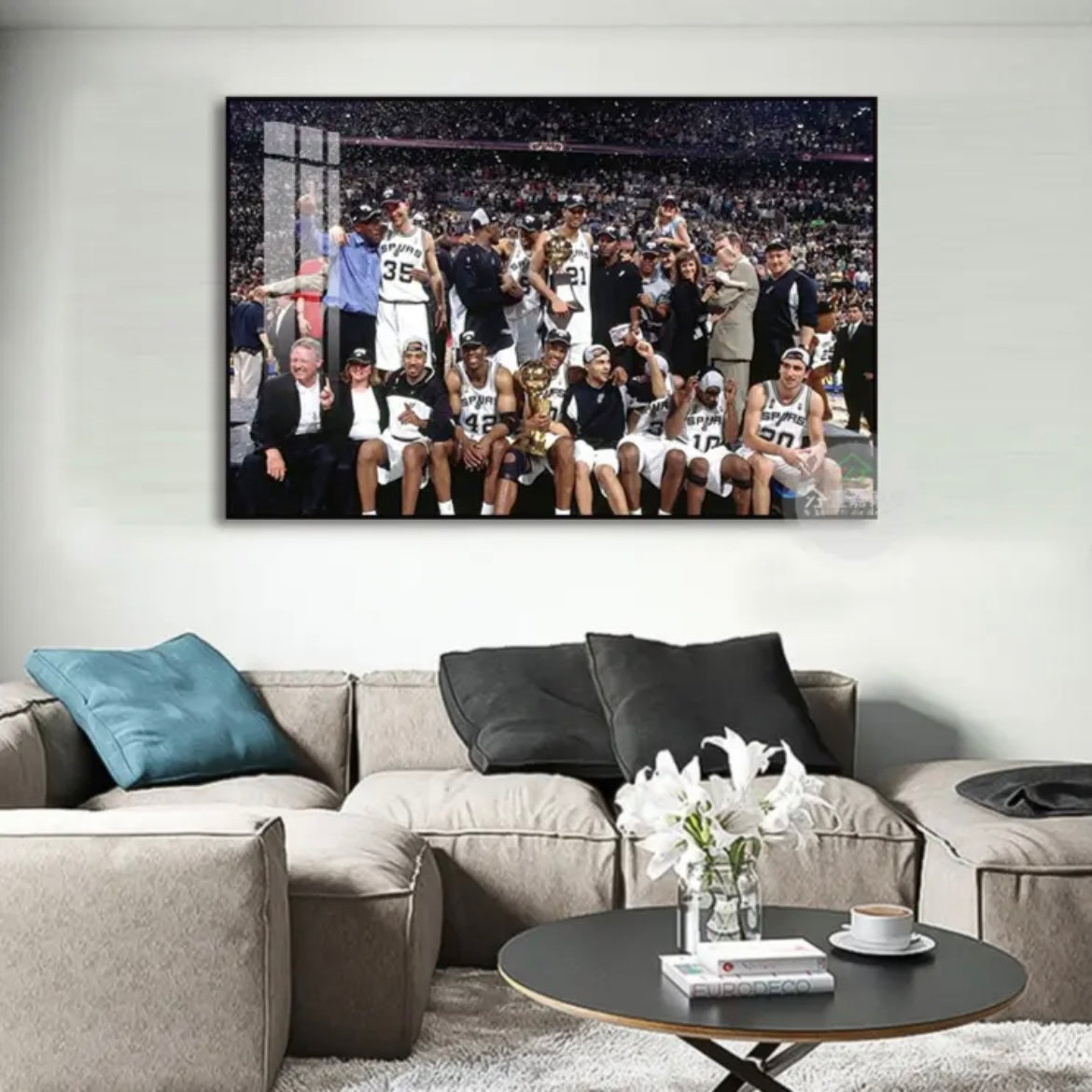 【NBA Champions Throughout History】WALL ART - Crystal Porcelain Painting - Aluminum Frame