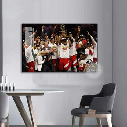 【NBA Champions Throughout History】WALL ART - Crystal Porcelain Painting - Aluminum Frame