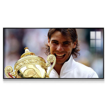 Rafael Nadal 2:1 WallArt - Crystal Porcelain Painting - Aluminum Frame