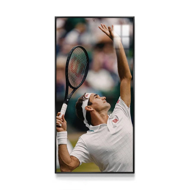 Roger Federer 2:1 WallArt - Crystal Porcelain Painting - Aluminum Frame