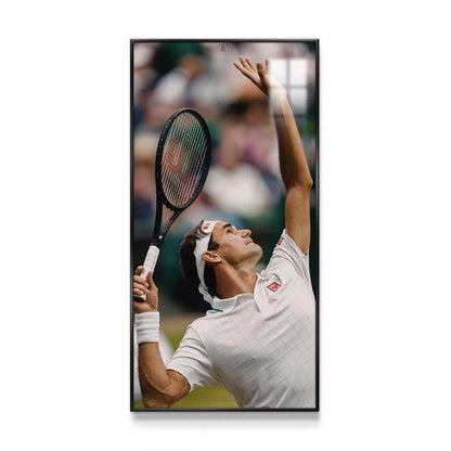 Roger Federer 2:1 WallArt - Crystal Porcelain Painting - Aluminum Frame