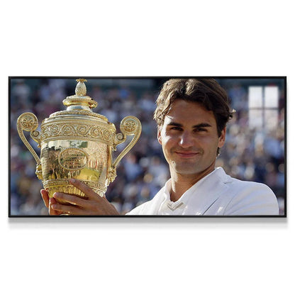 Roger Federer 2:1 WallArt - Crystal Porcelain Painting - Aluminum Frame