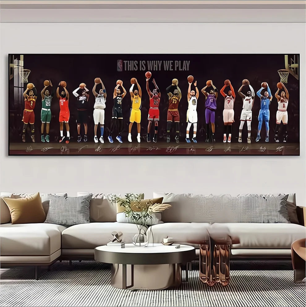 【Basketball All-Star Shooting】Horizontal 3:1 WallArt (15-Person)