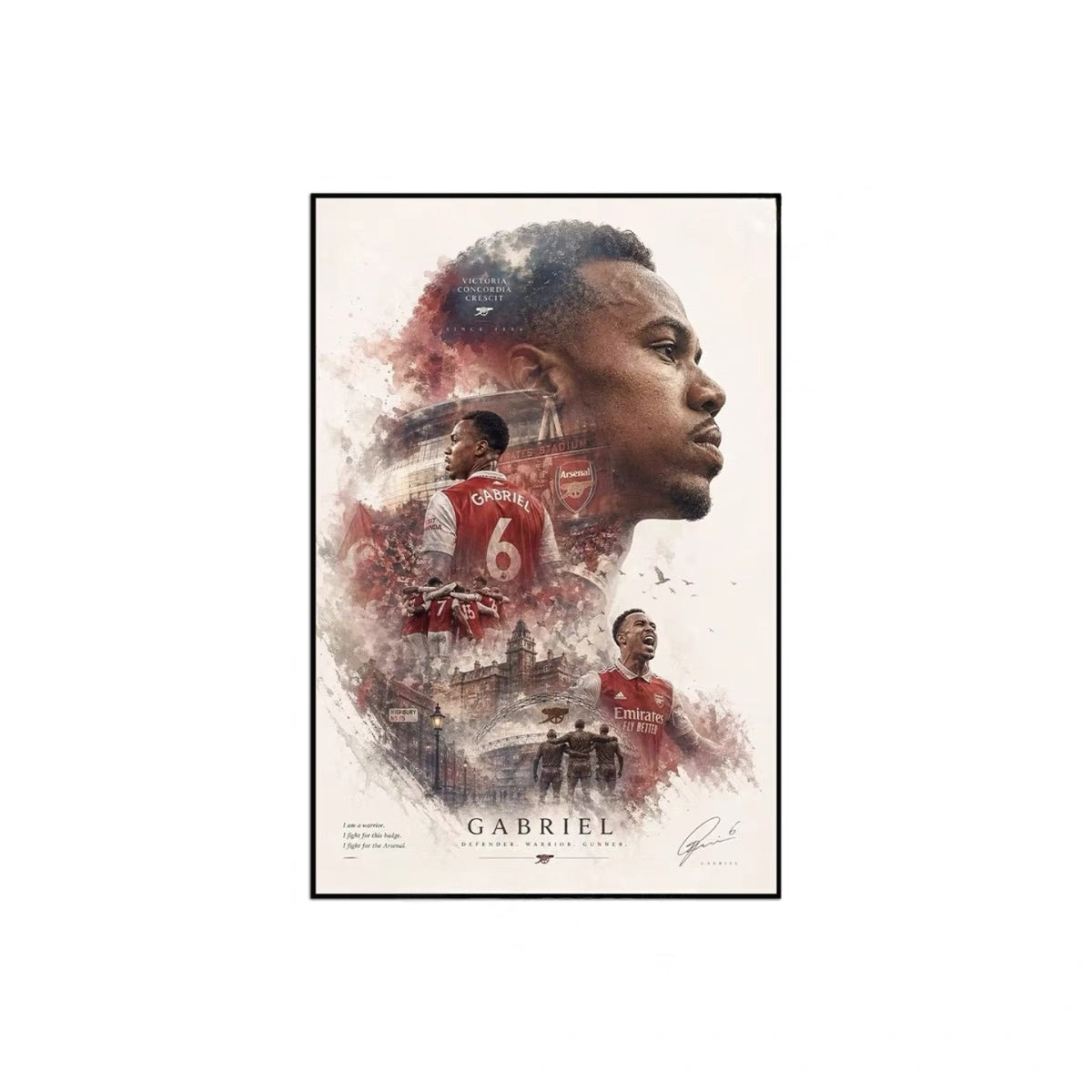 Arsenal Wenger Arteta Champions League Poster – Gunners Football Wall Art
